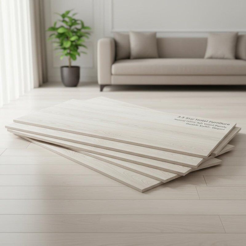 Meble hotelowe 3-5 gwiazdkowe, panele z naturalnego białego jesionu, 2500 x 640 mm, trwałe, stylowe i eleganckie do wnętrz komercyjnych